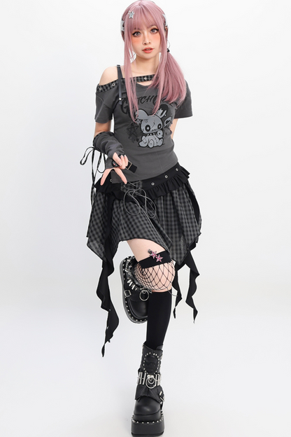 イレギュラーフォルティドール＋スリムフィットTシャツスカート