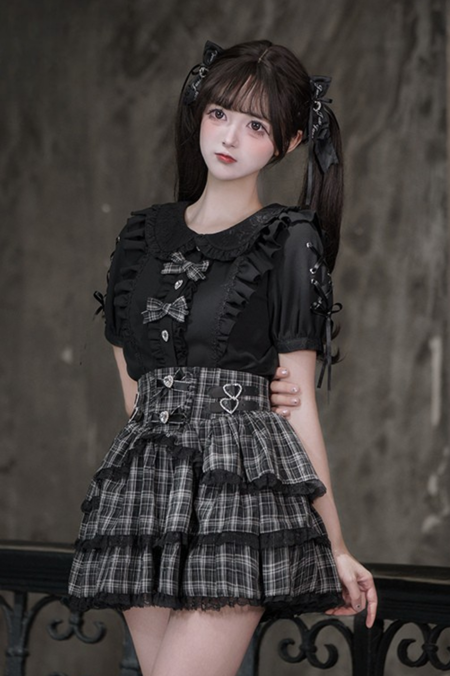 スカート ブラック コード 予約 シャツ マイン リボン バードケージ +