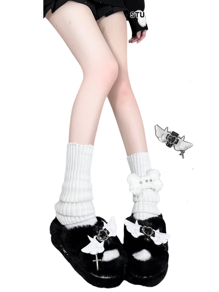 Plateau-Hausschuhe aus Fell DeVille Shoes Angel