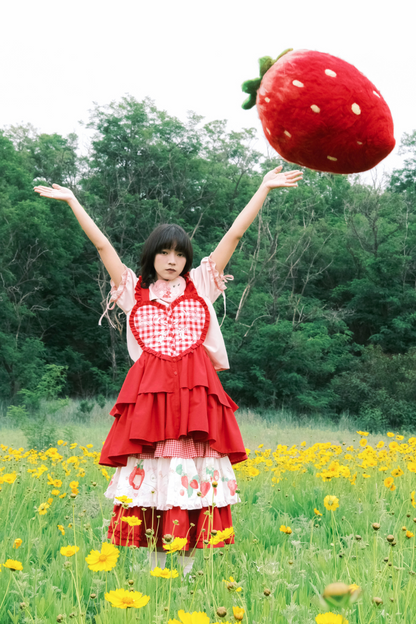 ジャンパースカート エプロン ハートバニー