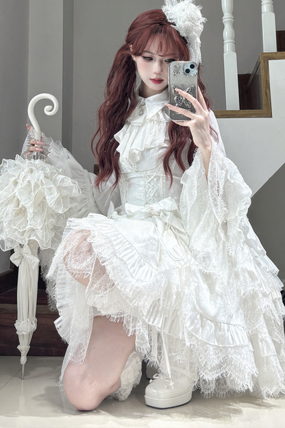 Feather Style Blouse Gothic Lolita Spider