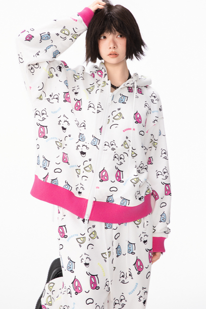 カラフルなポッピンピクトグラムのセットアップデザイン