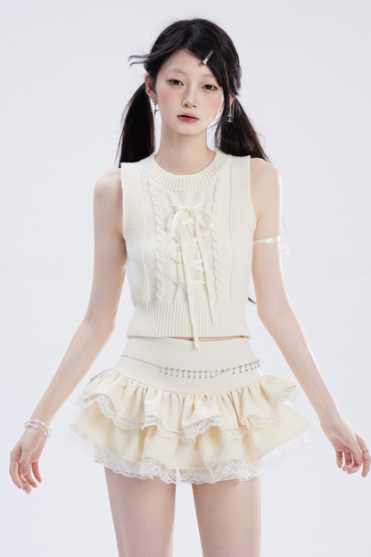 ハイスカート フーディー クロススパイストップ スウィート+ウエスト ミニチューブ クール