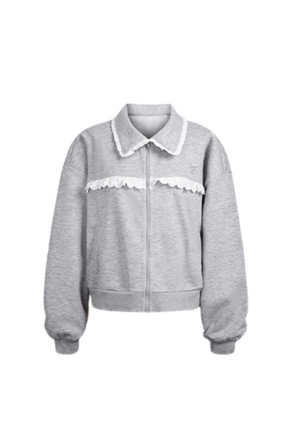 Sweatshirt Lässig Girly Lace Setup