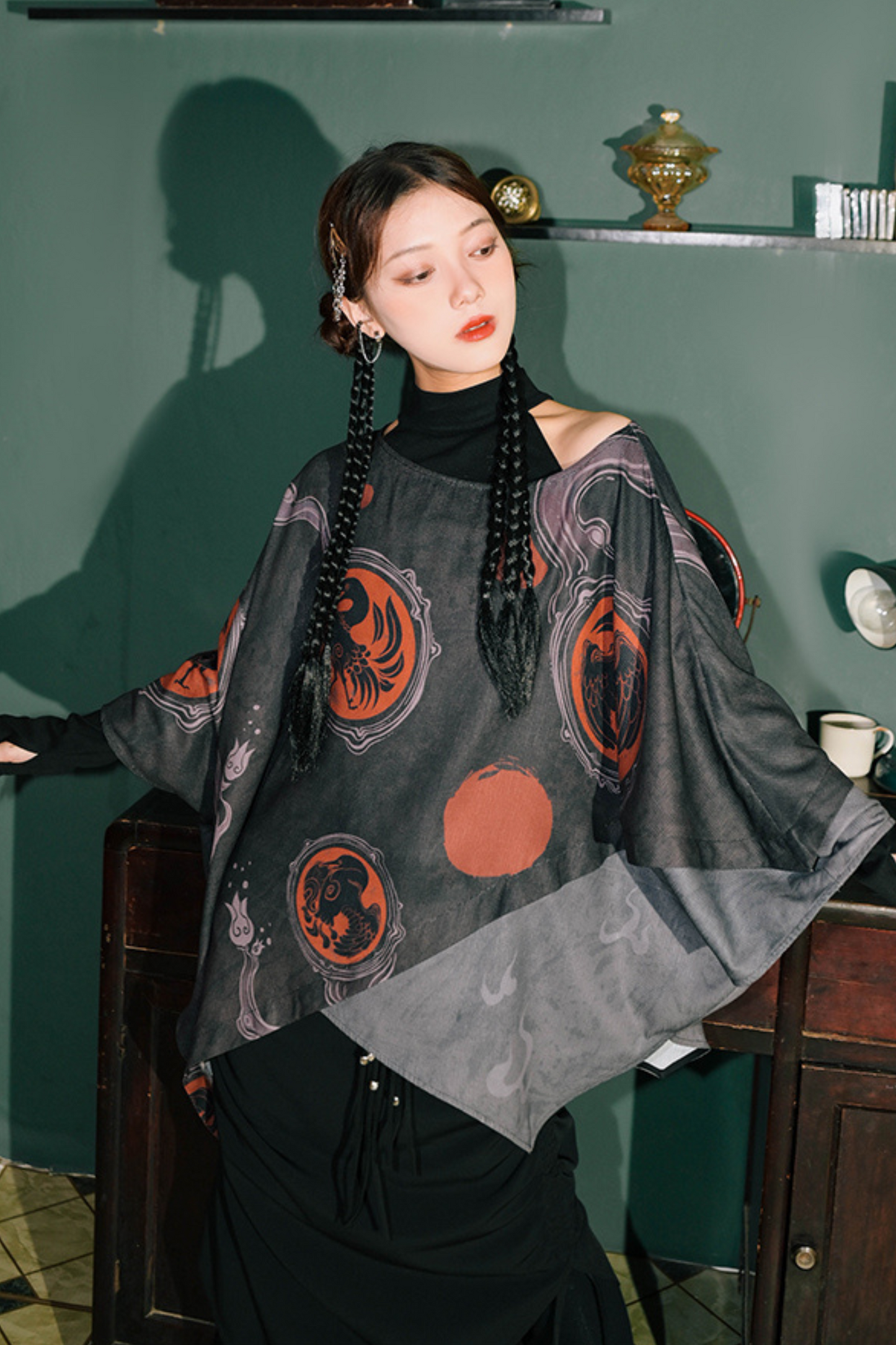 スタイルモード スモックトップケープ ルーズ