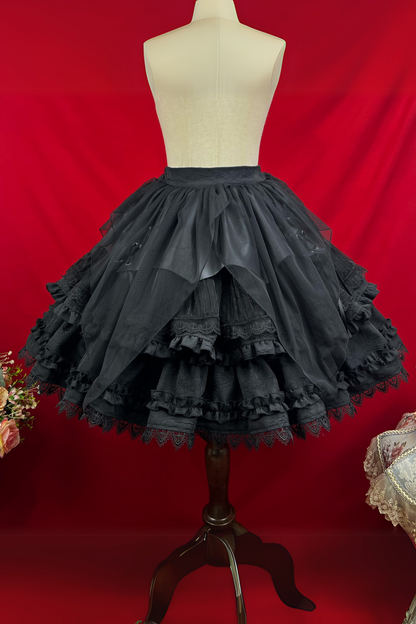 グッドエビルロリータゴシックジーシャツ＋フレアスカート＋ウエストベルト