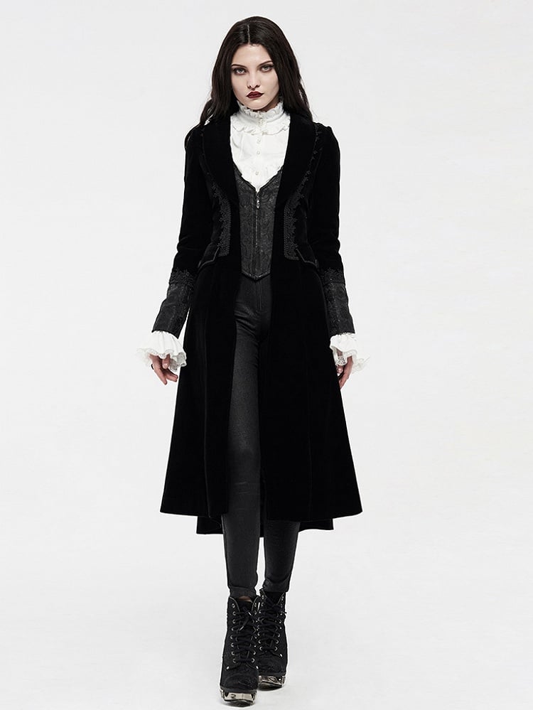 Vampire Noble Gothic Coat Black