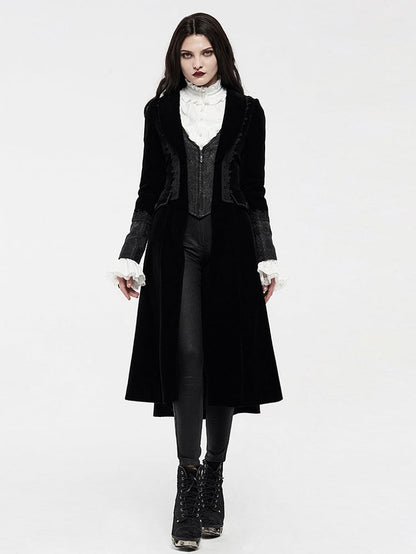 Vampire Noble Gothic Coat Black