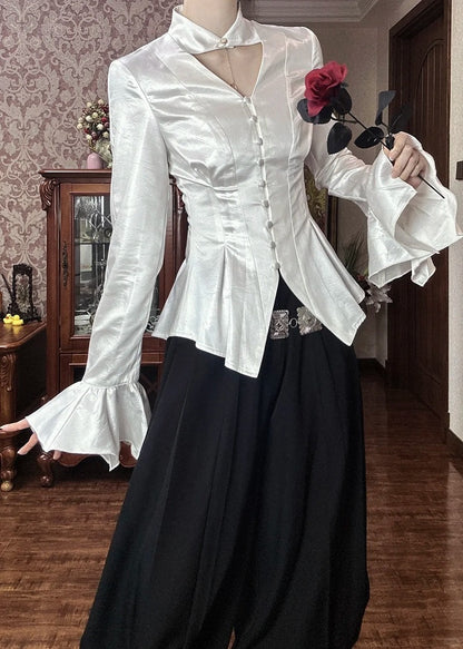 Collar Ways Wear Shirt Two White Sleeves Gothic Long Lolita