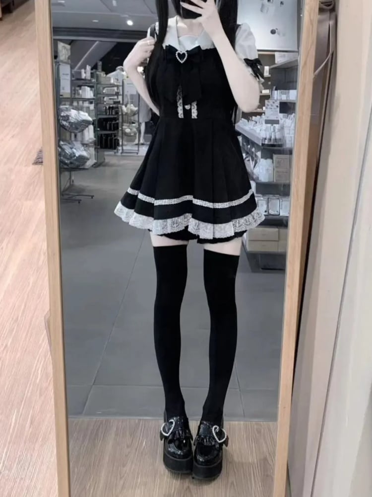 うさぎ耳デザインセーラーカラーワンピース