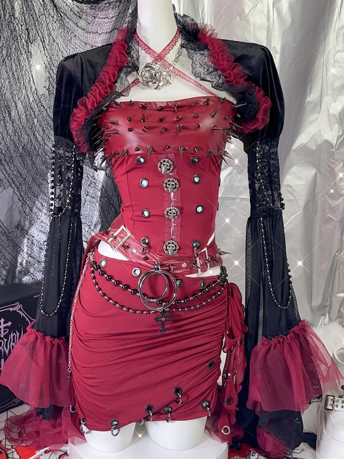 Lace Shrug Gothic Black Bell Sleeves