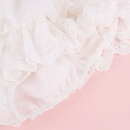 Everyday Layered White Ruffle Mini Skirt - serendipity