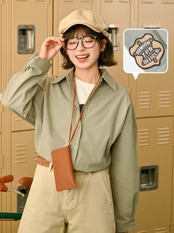 Zootopia Nick Green Badge Applique Shirt