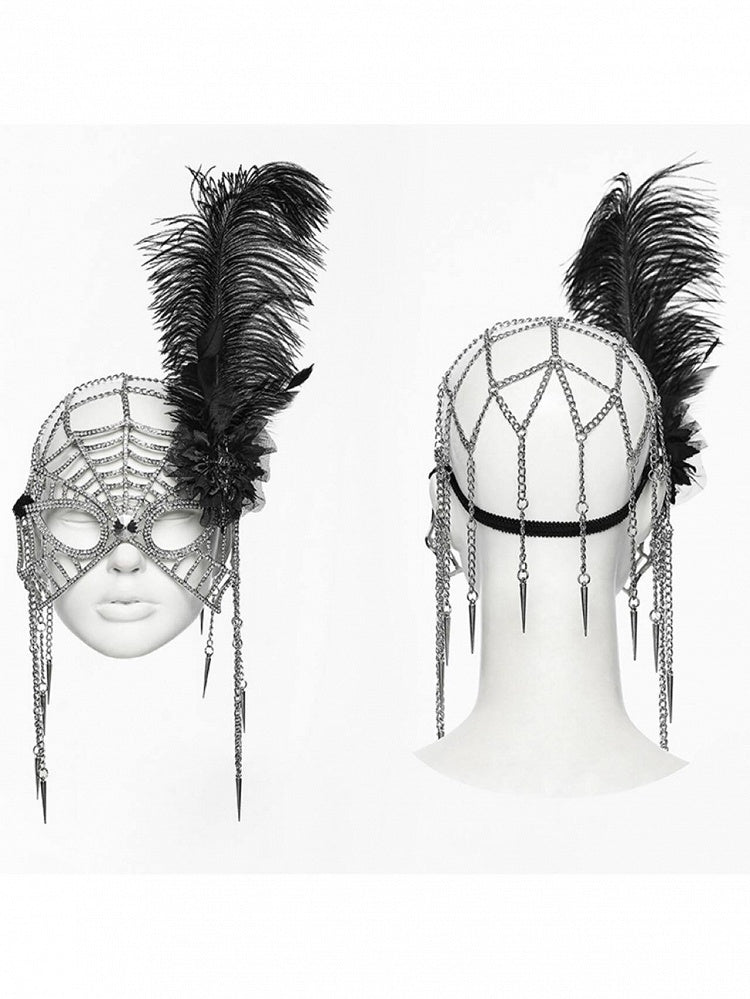 Vintage Silver Gothic Masquerade Mask for Style - Punk Rave