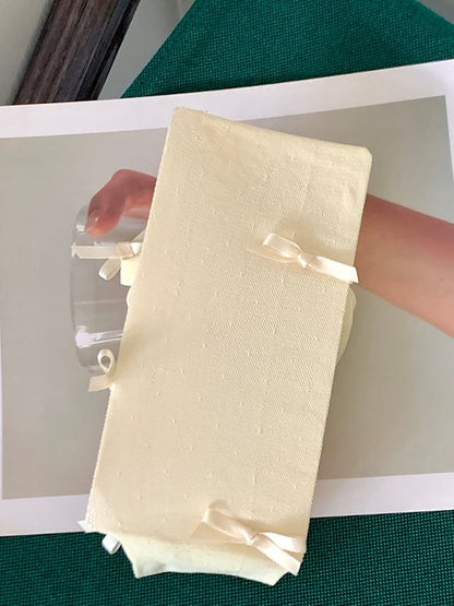 詳細 タイツ 蝶結び ブラック/グレー/ホワイト