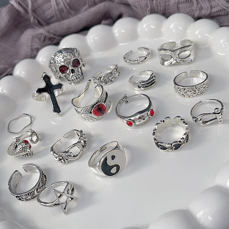 Y2K シルバーリングセット グラマラス 16