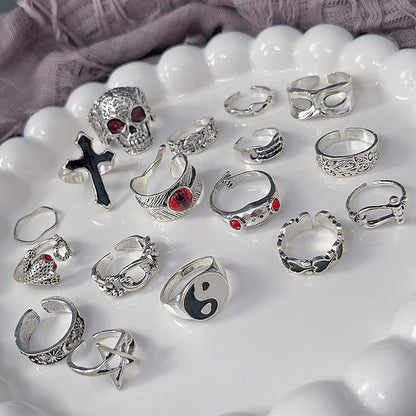 Y2K シルバーリングセット グラマラス 16