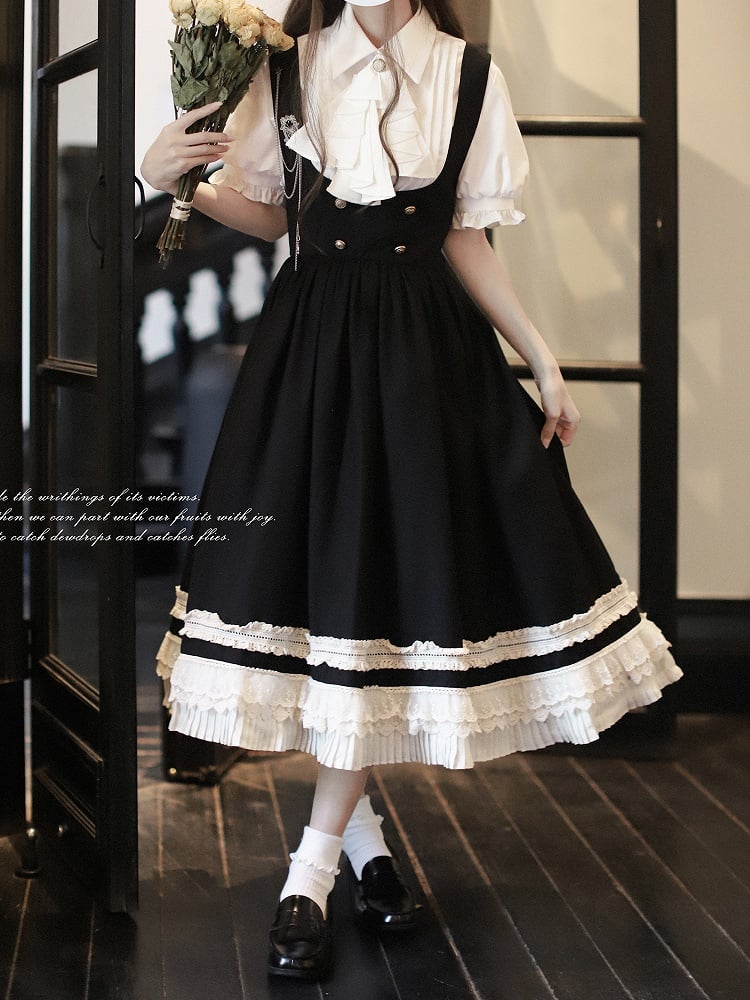 Weiße Jabot-Krawatte