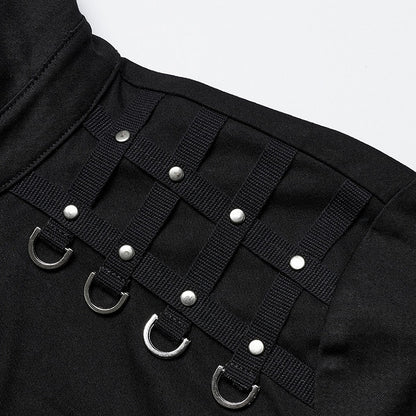 Shirt Punk Men's Black Handsome