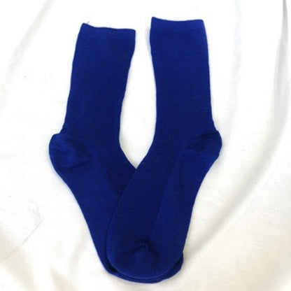 Socks Colors Cute Solid-Color Cotton 10 JK