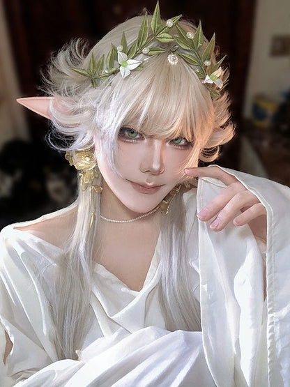 Blonde Pony 72 mit Air Beige glatte Perücke CM Länge