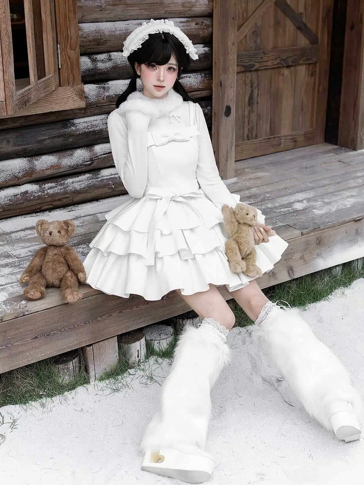 Warmers White Plush Leg