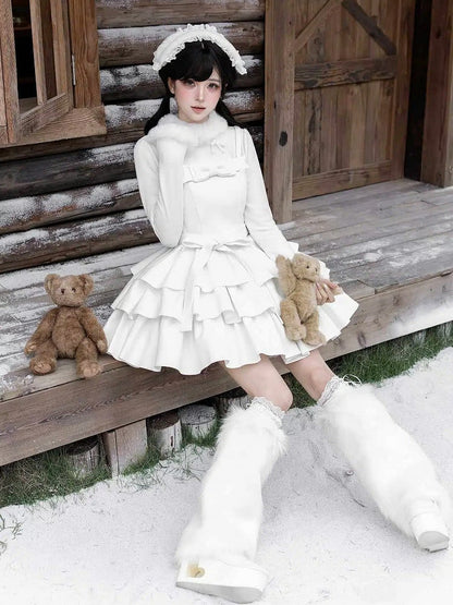 Warmers White Plush Leg