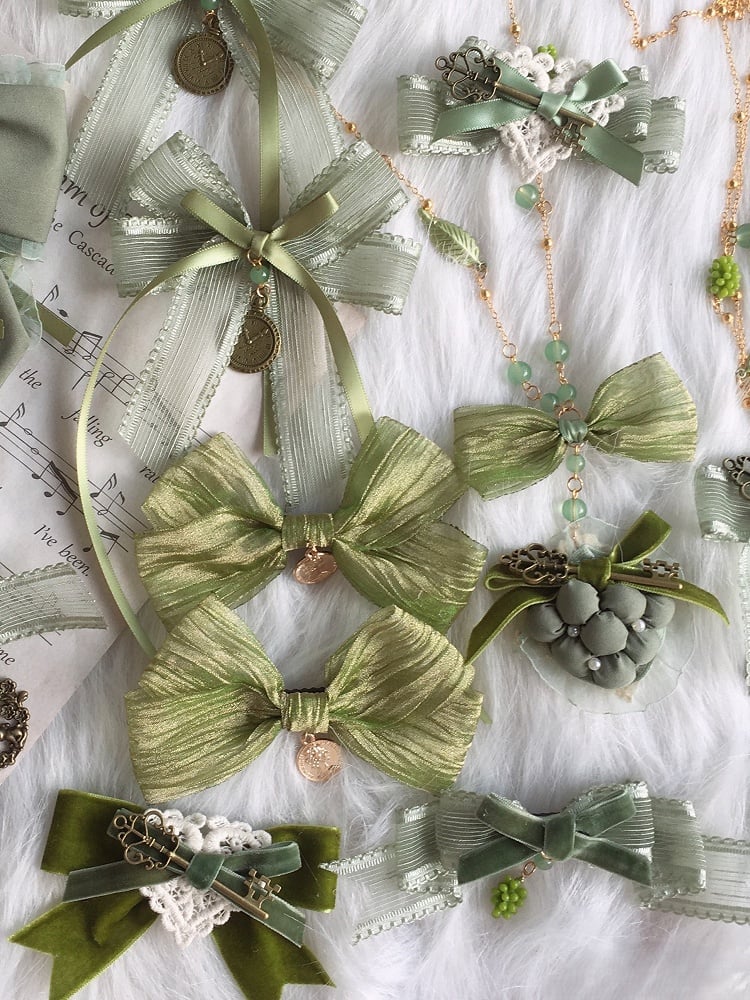 Green Lolita Bowknot 5 Options Hairclip