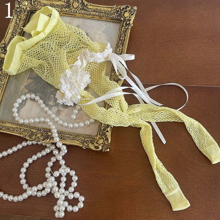 Aushöhlen Option Wärmer/Tüll Strumpfhosen/Bowknot Fischnetz Multicolor Socken Bein