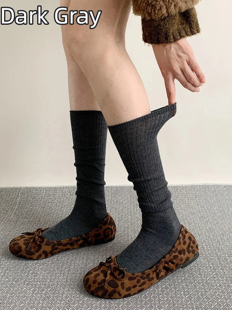 Ribbed (8 Socks Calf Colors) Knit Slouchy