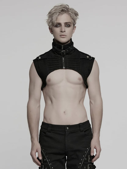 Ultra Vest Short Black Punk Men's Denim