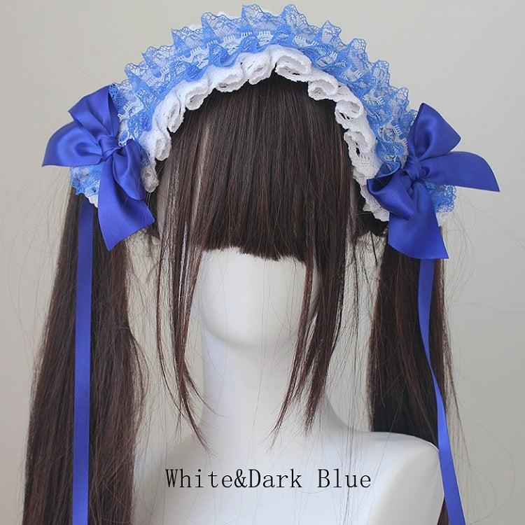 Bowknot Details Lace Trim Hairband