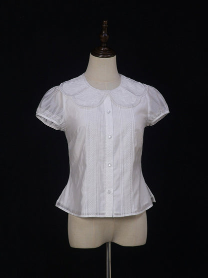 White Embroidered Lace Blouse - Liz Bird