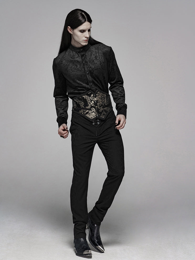 Black Men's Gothic Gentleman Shirt