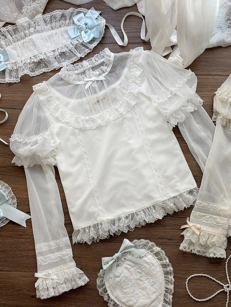 Detachable Lace Sleeve Pair for Lolita Styles, Two-Tone - Miss Cube Dressworks