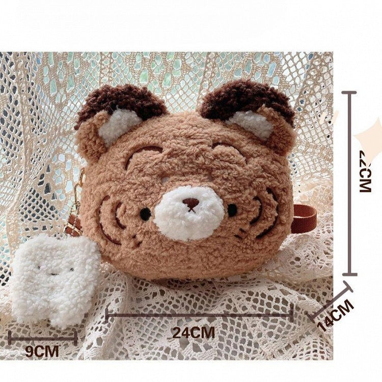 Cute Crossbody Plush Tiger Bag