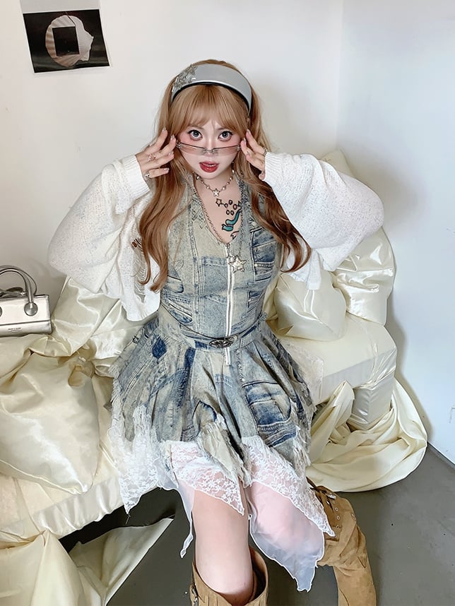 Plus Size White Top with Distressed Holes