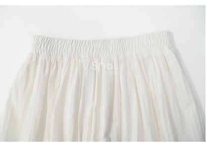 ホワイトハイウエストレーストリムスウィートスカートチェック柄パッチワーク