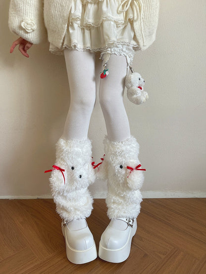 Puppy-Ear Leg 6-Color Warmers Plush