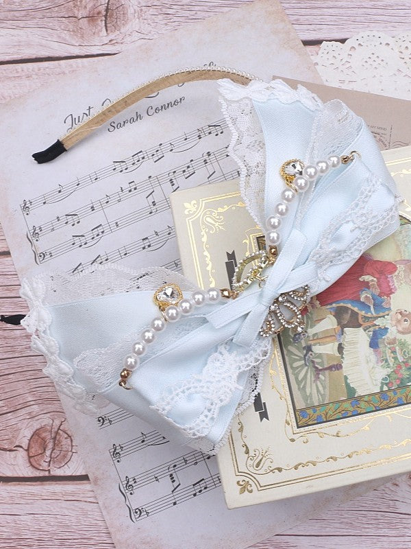 Color KC Lace Jirai 8 Decor with Bowknot Kei Crown Options Rhinestone