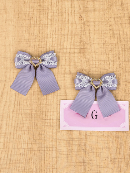 Bow Kei | Hairclips 10 Jirai with Rhinestone Options Butterfly Elegant Square