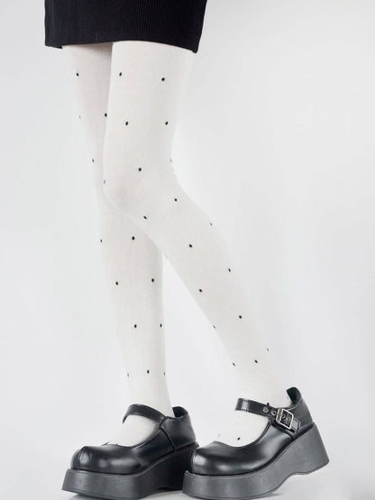 Regular Retro / Pattern Version Colors Polka-dot 5 Tights Thicken