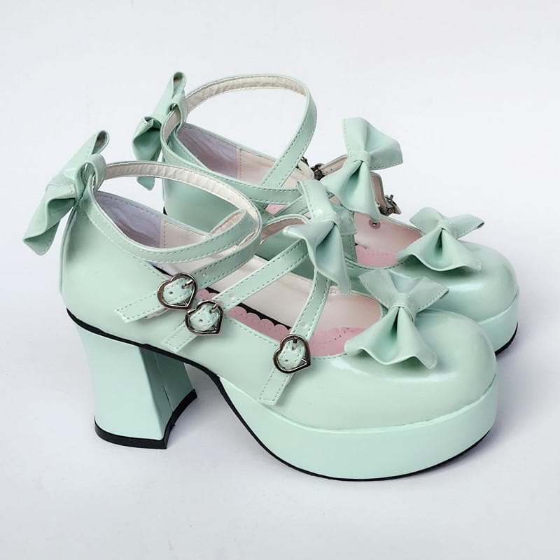 Bow Baby SP168066 Custom Lolita Made Shoes Mint