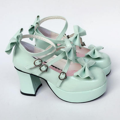 Bow Baby SP168066 Custom Lolita Made Shoes Mint