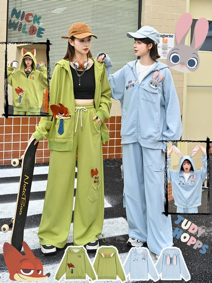 Zootopia Plüsch Nick Grüne Hose mit Kordelzug am Bündchen und geradem Bein