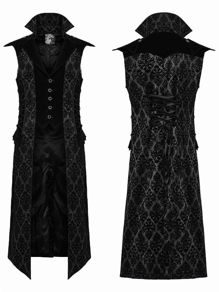 Jacket Black Men's Stand Gorgeous Goth Collar