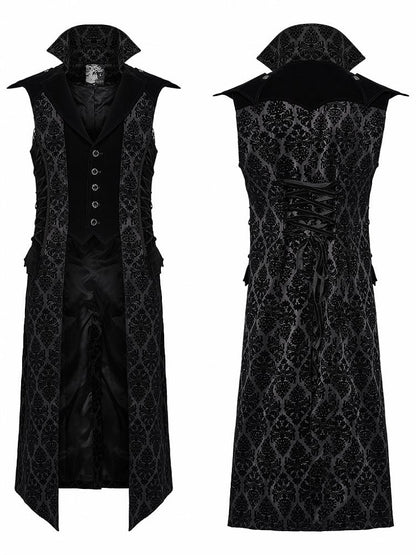 Jacket Black Men's Stand Gorgeous Goth Collar