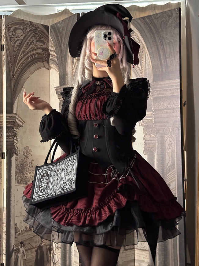 Magic Embroidery Hand Black Bag Book