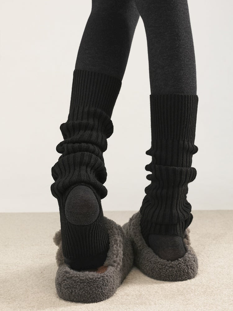Black/White/Gray Warm Warmers Footed Leg Knitted