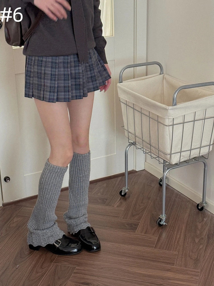 Ruffled Colors) Textured Leg (Multiple Warmers Knit